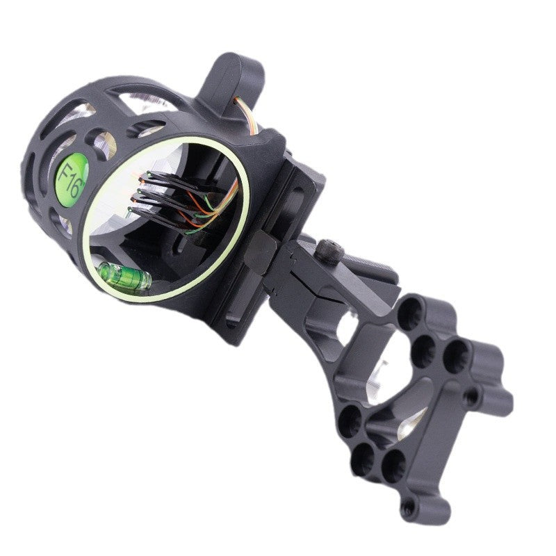 F16 fiber optic 5 pin bow sight for compound bows, hunting, and target shooting
